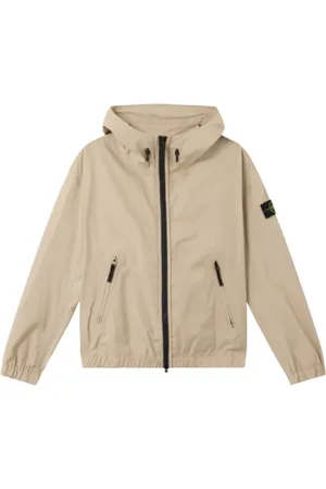 Stone Island Kurtki, Mężczyzna, Beżowy, L, Kurtka z kapturem z bawełny Supima