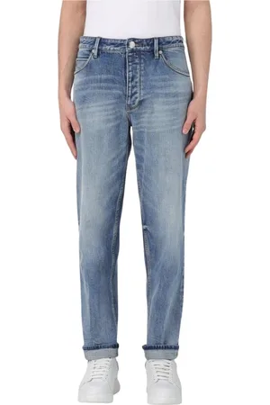 Emporio Armani Jeansy, Mężczyzna, Niebieski, W29, Denim, Jeansyy z podwiniętym dołem