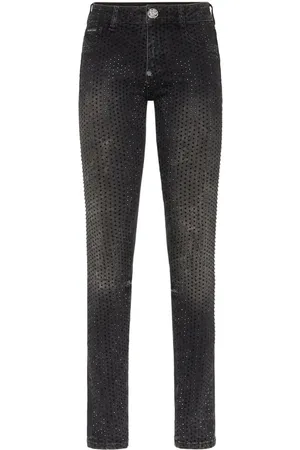 Philipp Plein Jeansy, Kobieta, Czarny, W26, Stylowe Jeggingsy dla Kobiet