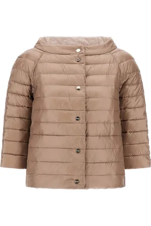 HERNO Kurtki, Kobieta, Beżowy, M, Elegancka Kurtka Dove Grey Ss 25