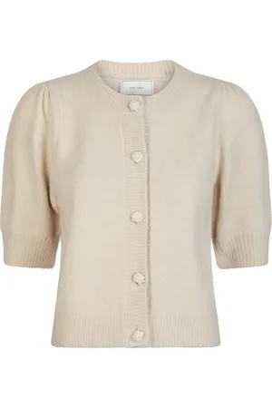 Neo Noir Swetry, Kobieta, Beżowy, L, Wełna, Deco Knit Cardigan