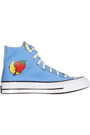 Sky High Farm Buty, Kobieta, Niebieski, 40 EU, Niebieskie wysokie trampki z płótna