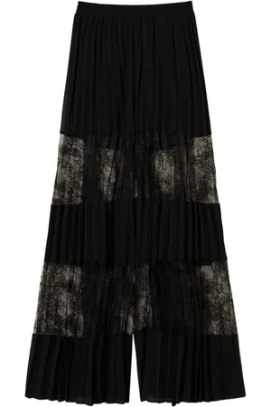 Twin-Set Spodnie, Kobieta, Czarny, S, Czarne eleganckie spodnie z poliestru