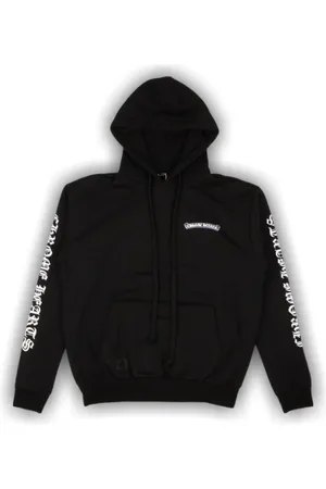 CHROME HEARTS Bluzy, Mężczyzna, Czarny, L, Czarna Bluza z Logo