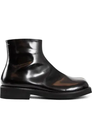 Maison Margiela Buty, Mężczyzna, Czarny, 41 EU, Czarne Skórzane Botki Stylowe