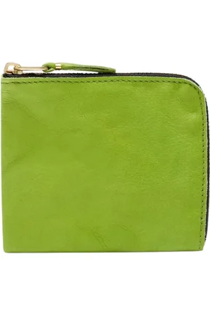Comme des Garçons Akcesoria, Mężczyzna, Zielony, ONE SIZE, Skóra, Zielony, skórzany mini portfel Washed