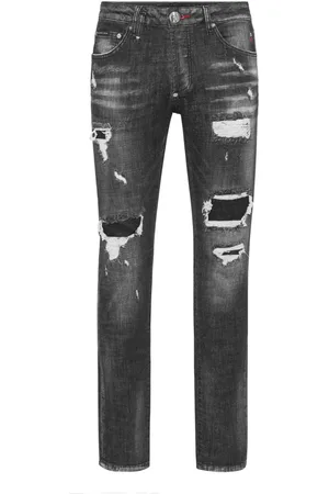 Philipp Plein Jeansy, Mężczyzna, Czarny, W36, Denim, Stylowe Jeansyy Denim