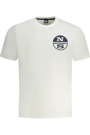 North Sails Koszulki, Mężczyzna, Biały, 3XL, Bawełna, Biały Bawełniany T-shirt Męski