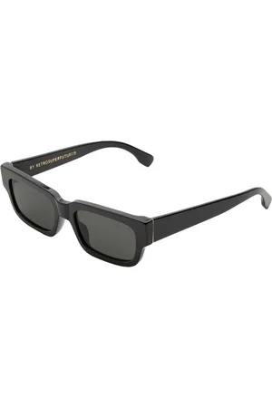 Retrosuperfuture Akcesoria, unisex, Czarny, ONE SIZE, Odważne Czarne Okulary Przeciwsłoneczne Model Roma