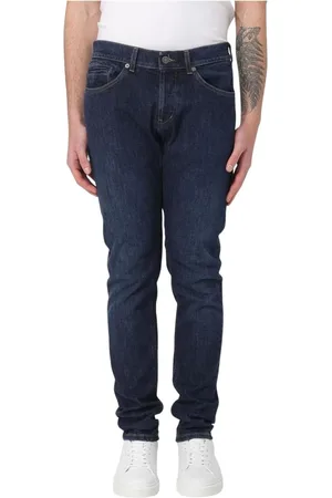 Dondup Jeansy, Mężczyzna, Niebieski, W35, Denim, Stylowe Slim Fit Jeansy