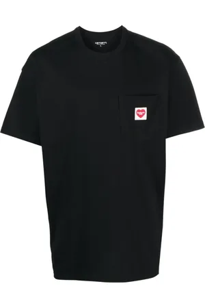 Carhartt Koszulki, Mężczyzna, Czarny, L, Czarne T-shirty i Pola, Luźny Krój