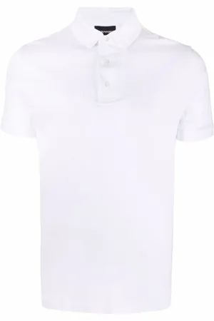 Emporio Armani Koszulki, Mężczyzna, Biały, L, Biała Koszulka Polo z Motywem Orła