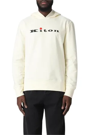 Kiton Bluzy, Mężczyzna, Beżowy, XL, Bluza z Logo w Kremowym Kolorze