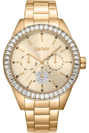 DKNY Akcesoria, Kobieta, Żółty, ONE SIZE, Elegant Chronograph Quartz Analog Watch
