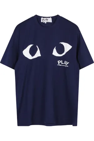 Comme des Garçons Koszulki, Mężczyzna, Niebieski, L, Niebieski T-shirt z logo serca