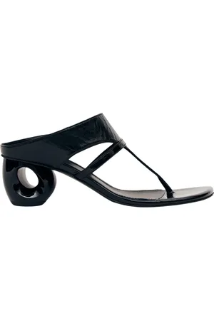 ALOHAS Buty, Kobieta, Czarny, 39 EU, Dystaria Onix Czarne Skórzane Sandały