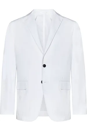 LOW BRAND Kurtki, Mężczyzna, Biały, 2XL, Bawełna, Biała Marynarka z Bawełnianym Mieszanki Centralny Wlot