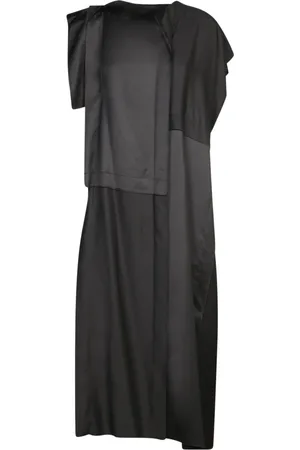 Maison Margiela Sukienki, Kobieta, Czarny, S, Czarna Sukienka dla Kobiet Aw 24
