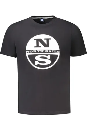 North Sails Koszulki, Mężczyzna, Czarny, 2XL, Czarna Koszulka Bawełniana