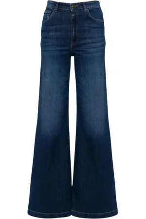 Twin-Set Jeansy, Kobieta, Niebieski, W31, Denim, Dżinsy z rozciągliwego bawełny