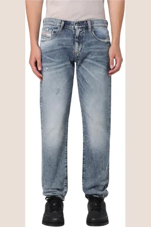 Diesel Jeansy, Mężczyzna, Niebieski, W33, Denim, Vintage Distressed Denim Jeansy