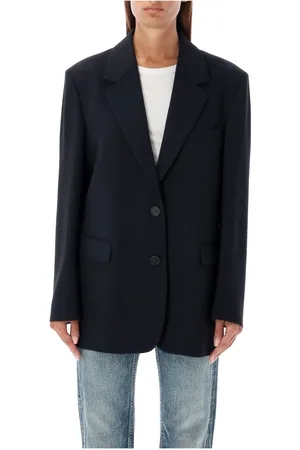 Golden Goose Kurtki, Kobieta, Niebieski, S, Poplar Night Single Breast Blazer