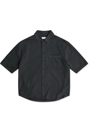 LEMAIRE Koszule, Mężczyzna, Czarny, L, Denim, Niebieska Koszula Dżinsowa Klasyczny Styl