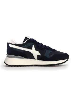 W6YZ Buty, Mężczyzna, Czarny, 42 EU, Zamsz, Niebieskie Sneakersy na Miejskie Przygody