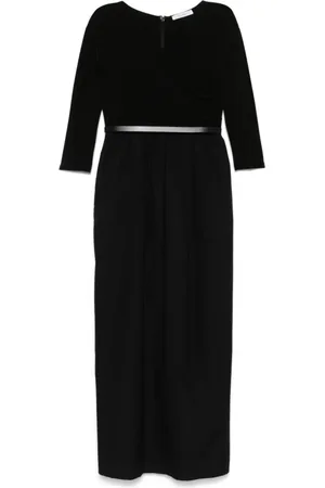 Max Mara Sukienki, Kobieta, brązowy, S, Elegancka Sukienka z Dekoltem Bateau