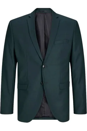JACK & JONES Kurtki, Mężczyzna, Zielony, M, Fioletowy Blezer z Koronkowym Rewersem