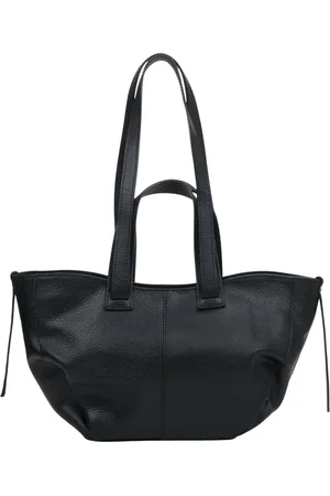Estro Torebki, Kobieta, Czarny, ONE SIZE, Czarna torba shopper dla kobiet wykonana z wysokiej jakości włoskiej naturalnej skóry