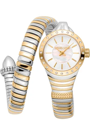 Roberto Cavalli Akcesoria, Kobieta, Szary, ONE SIZE, Elegant Quartz Analog Steel Watch