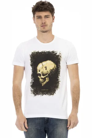 Trussardi Koszulki, Mężczyzna, Biały, S, Casual T-shirt z okrągłym dekoltem
