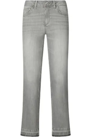 Liu Jo Jeansy, Kobieta, Szary, W27, Bawełna, Jeansyy Crop Flare z detalami Strass