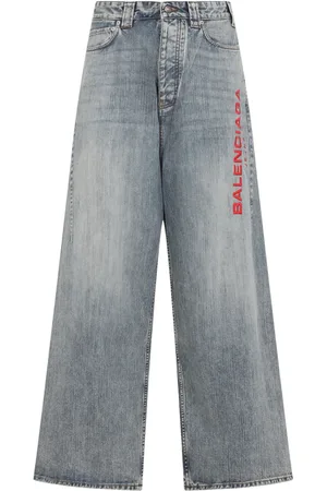 Balenciaga Jeansy, Mężczyzna, Niebieski, M, Luźne Spodnie Baggy na Co Dzień