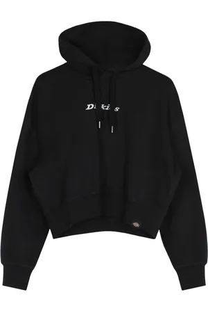 Dickies Bluzy, Kobieta, Czarny, M, Czarna bluza z kapturem i logo
