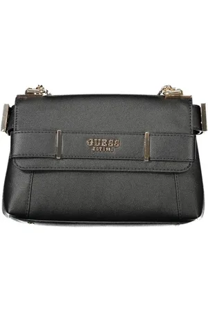 Guess Torebki, Kobieta, Czarny, ONE SIZE, Len, Elegancka Czarna Torebka dla Kobiet