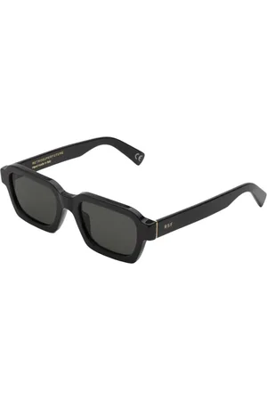 Retrosuperfuture Akcesoria, unisex, Czarny, ONE SIZE, Geometryczne czarne okulary przeciwsłoneczne w stylu retro