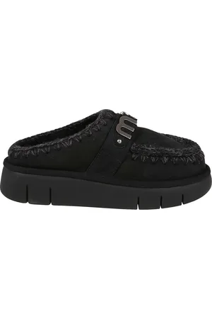Mou Buty, Kobieta, Czarny, 36 EU, Czarne Kapcie dla Kobiet Aw 24