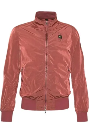 Blauer Kurtki, Mężczyzna, Czerwony, S, Nylon, Lekka Podstawowa Kurtka Bomberowa Czerwona Cegła