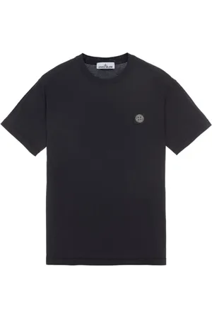 Stone Island Koszulki, Mężczyzna, Czarny, L, Niebieski T-shirt z krótkim rękawem