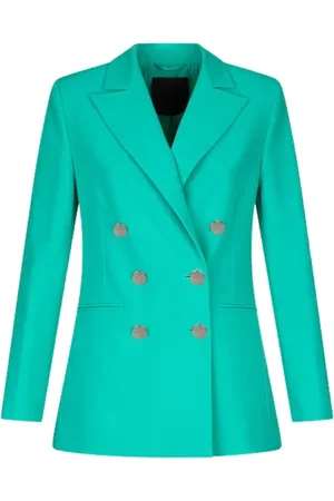 Liu Jo Kurtki, Kobieta, Zielony, L, Len, Zielona marynarka ECS Blazer Doppiopetto