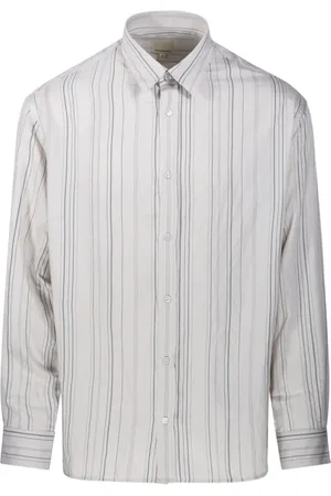 Emporio Armani Koszule, Mężczyzna, Biały, L, Biała i Zielona Koszula w Paski