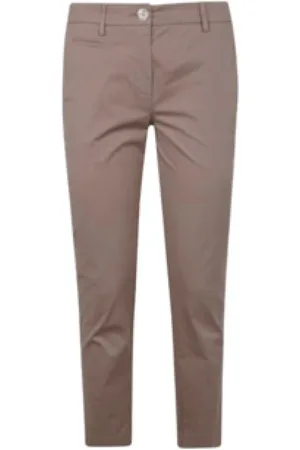 Twin-Set Spodnie, Kobieta, brązowy, S, Eleganckie Spodnie Sznurkowe Ss 25