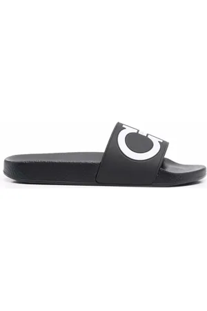 Salvatore Ferragamo Buty, Kobieta, Czarny, 36 EU, Sandały z nadrukiem Gancini