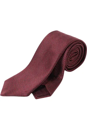 Emporio Armani Akcesoria, Mężczyzna, Czerwony, ONE SIZE, Krawat z geometrycznym wzorem
