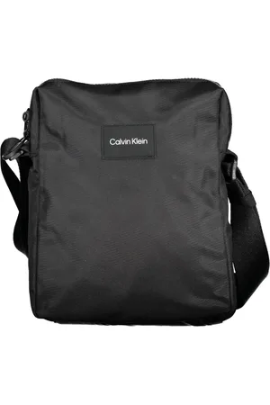 Calvin Klein Torebki, Mężczyzna, Czarny, ONE SIZE, Czarna męska torba na ramię z zamkiem