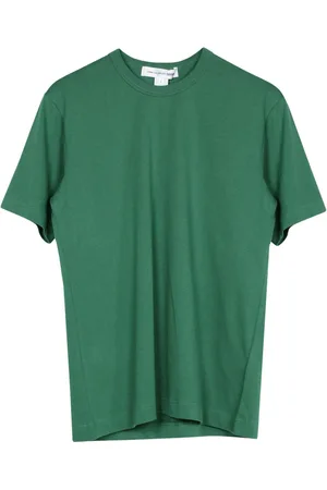 Comme des Garçons Koszulki, Mężczyzna, Zielony, L, Bawełna, Zielony T-shirt z Logo z Krótkim Rękawem
