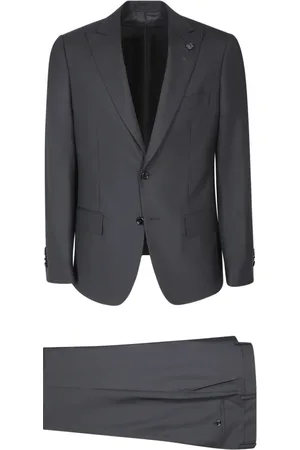 LARDINI Garnitury, Mężczyzna, Czarny, S, Czarny Garnitur Męski Aw 24