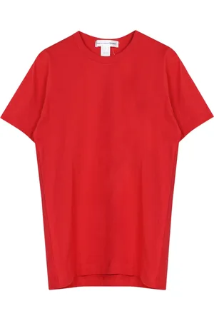 Comme des Garçons Koszulki, Mężczyzna, Czerwony, XL, Bawełna, Logo T-Shirt